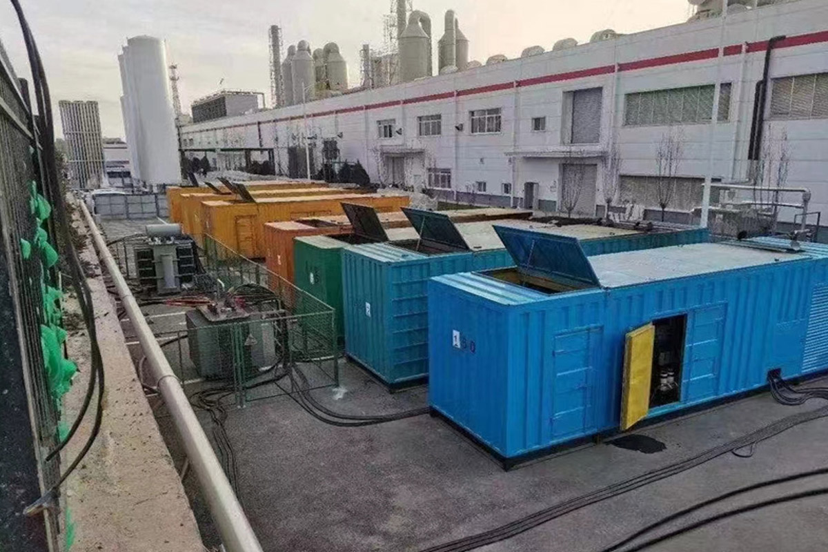 廉江发电机租赁施工现场